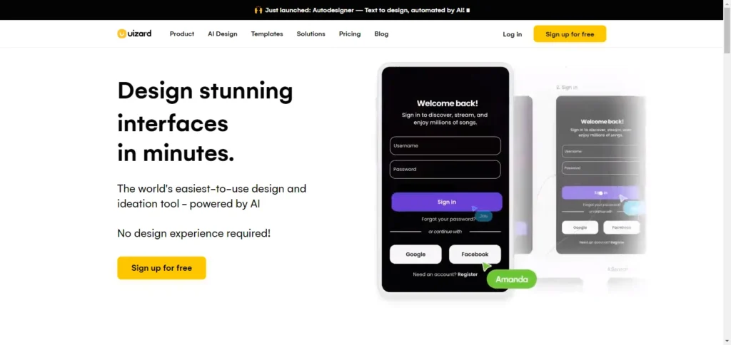uizard ai create ui design