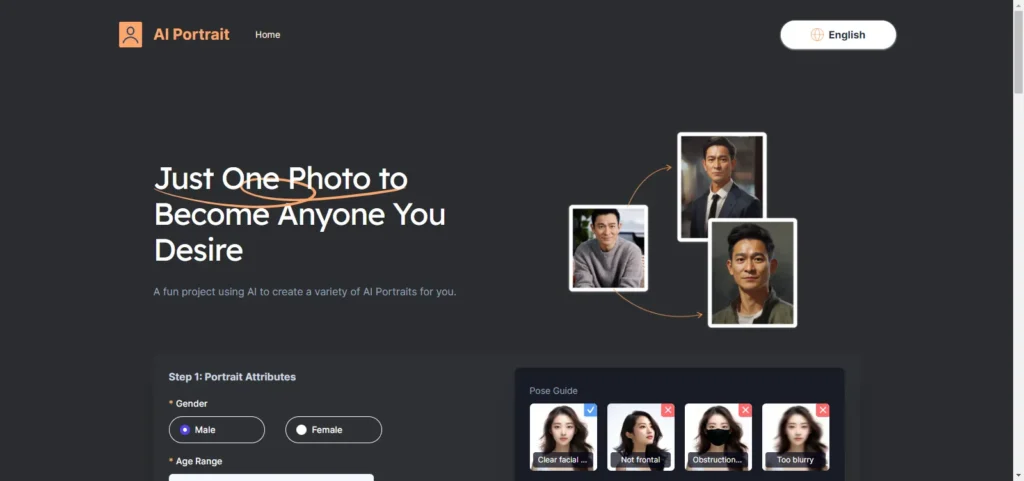 ai portrait.org headshot generator free