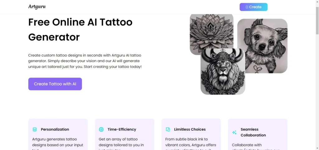 artguru ai tattoo generator