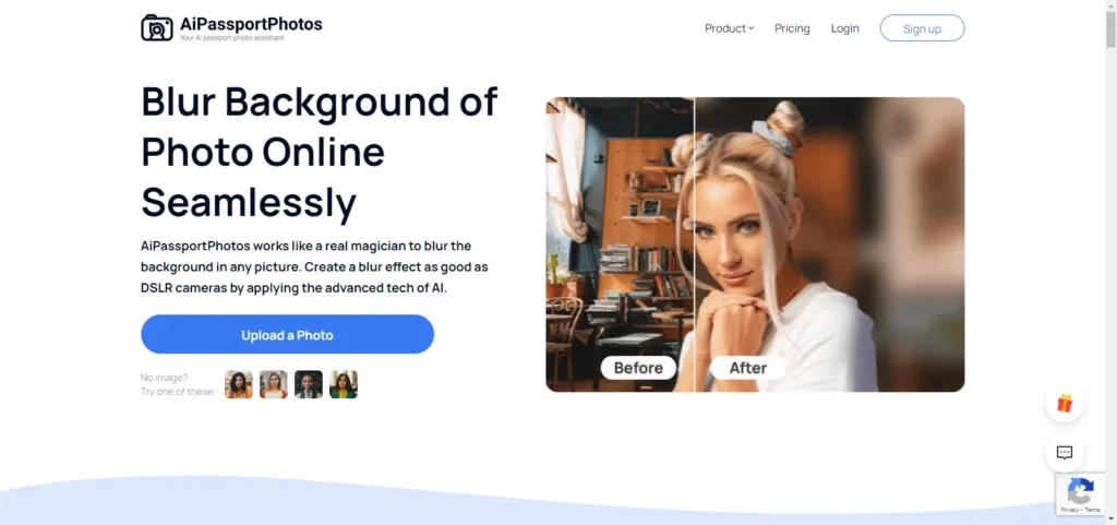 blur background aipassportphotos