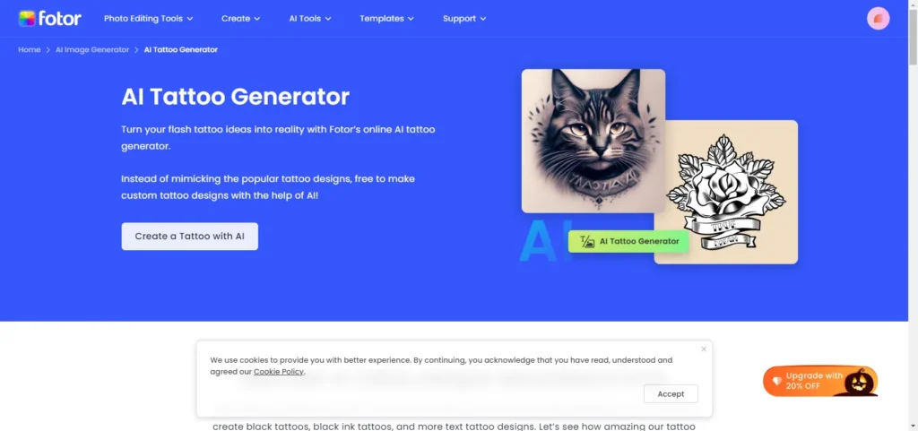 fotor ai tattoo generator