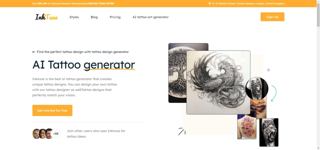 inktune tattoo generator