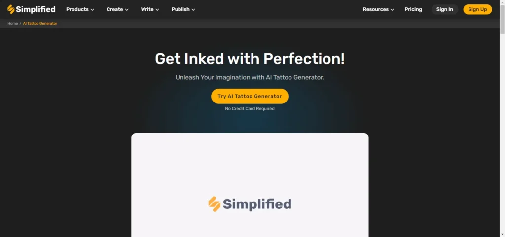 simplified ai tattoo generator