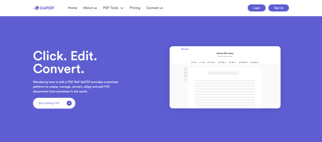 landing page